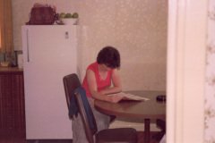 Mum concentrating on Andy Capp